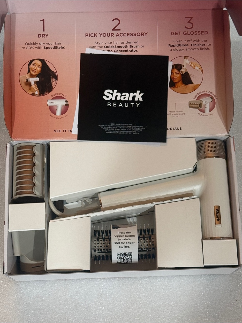 Shark SpeedStyle RapidGloss Finisher High-Velocity Dryer New